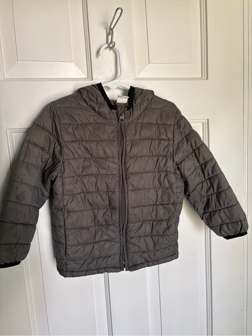 GAP Kids Gray Hooded Puffer Jacket
